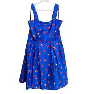 City Chic Blue Sleeveless Square Neck Mini Molly Dress Size Large